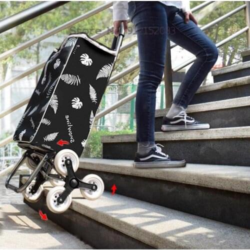 Grocery Cart, Small Cart, Household Shopping Cart, Folding Trolley, Climbing Stairs, Hand Cart, Portable Old Man Tow Cart