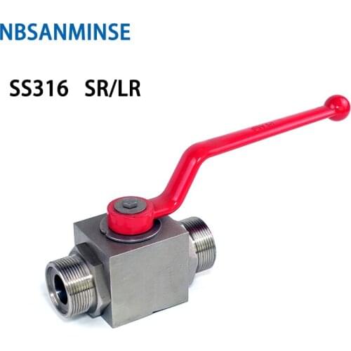 Stainless Steel KHB SS316 SR LR Thread High Pressure Ball Valve Hydraulic Industrial Engineering Anticorrosion Valve NBSANMINSE