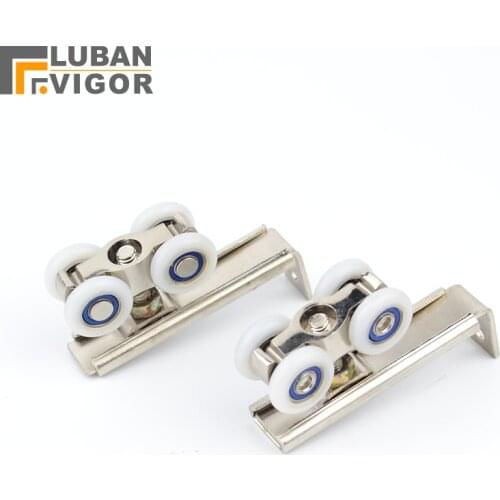 Wardrobe Closet pulley, Sliding doors hanging rail wheel,for 1 door/ hanging rail