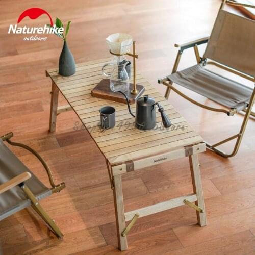 Solid Wood Omelet Table Outdoor Folding Table Barbecue Table Camping Table