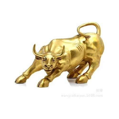 A pure bull bull Wall Street bull bull Zhaocai ornaments Cai Jin Niu office decoration