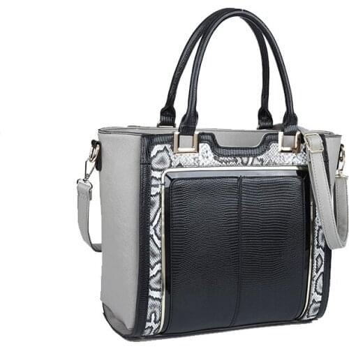 Women Handbag Business Shoulder Bag For Ladies Patchwork Metal Pendant Luxury Leather Saffiano Vintage Design Totes Bag SY1646