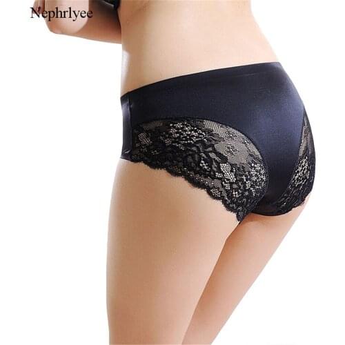 Women Seamless Underwear Breathable Sexy Lace Briefs Ladies Nylon Low-Rise Lingerie Sexy Underpants Christmas Gift S00621