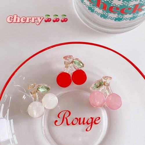 1PC Korean Kawaii Cute Cherry Hair Clip Claw Clamp for Women Girls Kids Hairpin Crab Headband Hair Gift Accessories Headwear