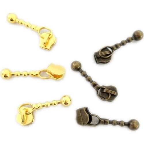 100PCS 3# Metal Zipper Sliders Zipper Repair Craft Rivets Scrapbooking Sewing Supplies DIY Costumes Clothing Bag Accessories