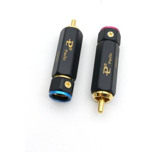 2pcs Gold Plated Copper RCA plug-in Locking connector adapter