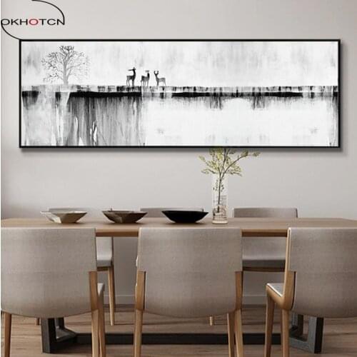 Ink Moose Landscape Scenery Living Room Decoration Painting HD Printing Modern Canvas Wall Art Single Spray Painting
