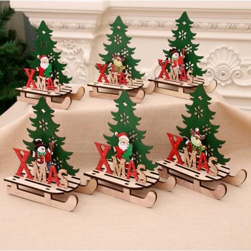 DIY Christmas Wooden Creative Handmade Puzzle Toy Funny Party Desktop Decoration Christmas Educational Toy Ornaments