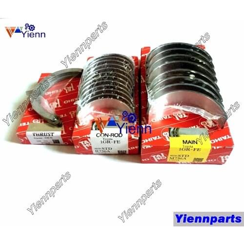 For Toyota 1GR-FE Crankshaft Main Bearing Connecting Rod Bearing Set STD Size cruiser 1GR-FE Gasoline Engine Parts