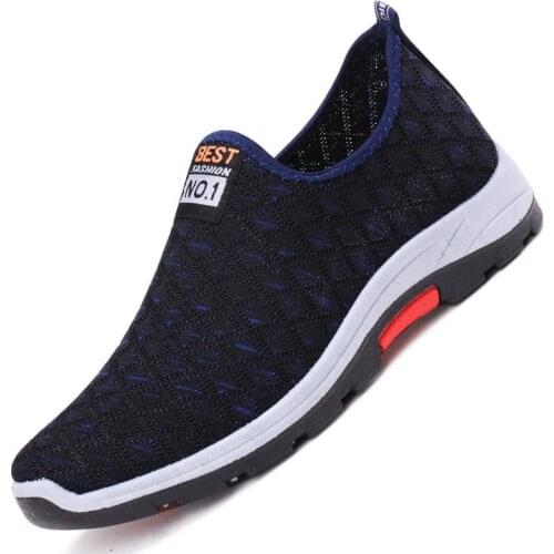Oversize Breathable Slip on Sports Shoes for Men Sneakers Man Brand Running Shoes for Men Sport Shoes Black Sneackers GMB-1903