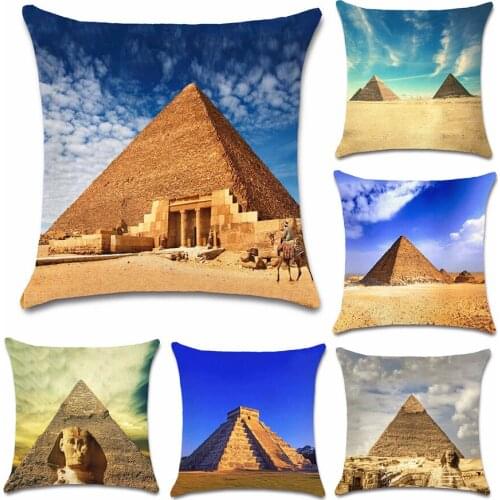 Egyptian Pyramid of Khufu view cushion cover Pillow case Chair sofa seat decorative for home friend kids girl bedroom Decor gift