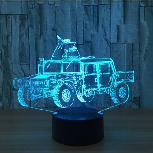 Car model 3D Lamp 7 Color Chang Small Night Light Baby Bluetooth Speakers lights LED USB Desk lamp For Kids Gift