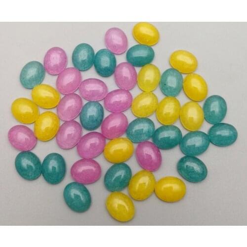 Fashion mixed colour stone 8x10mm Oval CAB CABOCHON for Jewelry&Clothes Accessories wholesale 50pcs/lot free shipping