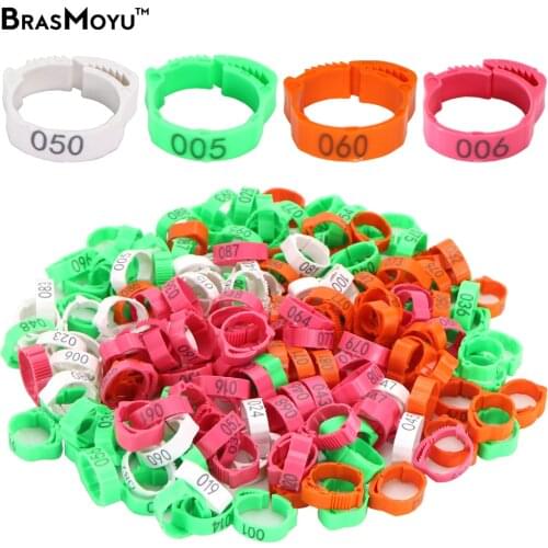 BRASMOYU 30PCS Adjustable Chicken Foot Rings Inner Diameter Size 2~2.4cm Chicken Poultry Flexible Retractable Foot Ring 6 Colors
