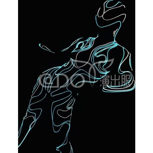 Led light up jumpsuit luminous laser light costume Bar nightclub technology gogo dance costumes