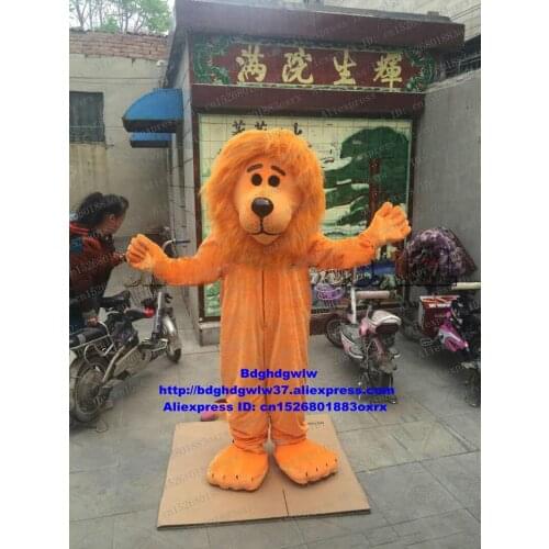Orange-yellow Lion Wild Animal Mascot Costume Adult Cartoon Character Outfit Preschool Education Halloween All Hallows zx425