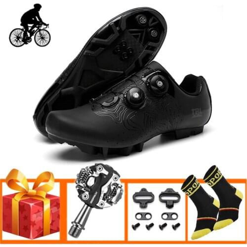 Athletic Bicycle Riding Shoes Breathable Sapatilha Ciclismo Mtb Cycling Sneakers Add SPD Pedals Racing Mountain Bike Footwear