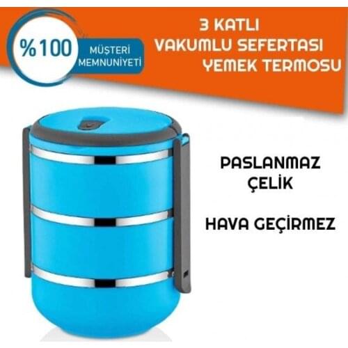 Lunch box Eat Thermos Storage Container Thermos pcs set-Blue