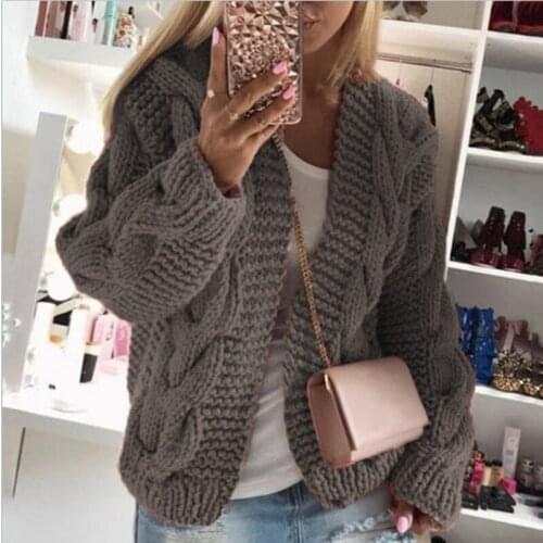 Fashion Casual Blouse Women Hooded Sweater Tops Jacket Knitted Cardigan Top Female Outerwear Lady Tops Winter Long Sleeve Coat