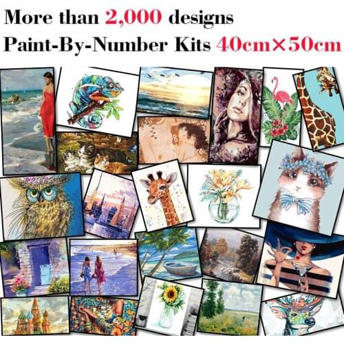 Mileelife Paintting By Numbers for Kids Adults DIY Beginner Oil Painting Kit Home Decoration