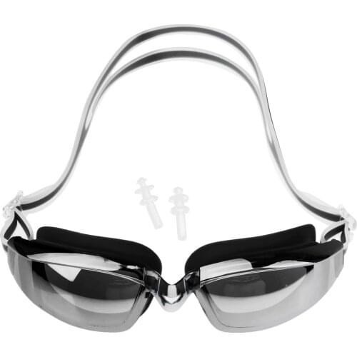 Swimming Goggles with 1 Pair Ear Plug No-Leak Anti Fog UV Protection Swim Glasses For Women Men