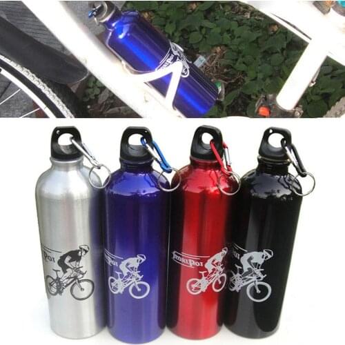 750ml Portable Bicycle Water Bottle Alloy MTB Road Bike Water Bottle Outdoor Cycling Bike Water Kettle Bicycle Accessory