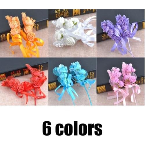 2pcs/lot Silk Rose Artificial Flowers Floral Real Touch Rose Wedding Bouquet Home Party Decoration CP0954