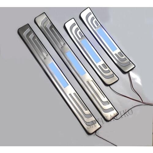 Car styling Car Accessories 4PCS Stainless Steel Door Sill led Plate Welcome Pedal For Honda CRV 2012 2013 2014 2015 2016