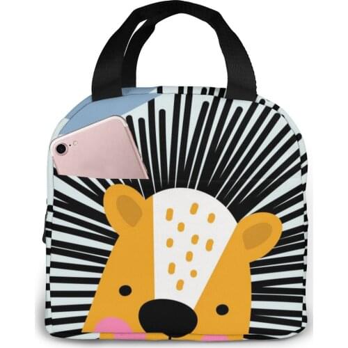 Lunch Bag Cute Lion Thermal Insulated Lunch Box Tote Cooler Bag Bento Pouch Lunch Container Food Storage Bag