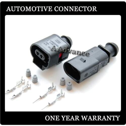 WHEEL SPEED SENSOR CONNECTOR PLUG REPAIR 2 PIN MALE FEMALE 1J0973702 and 1J0973802