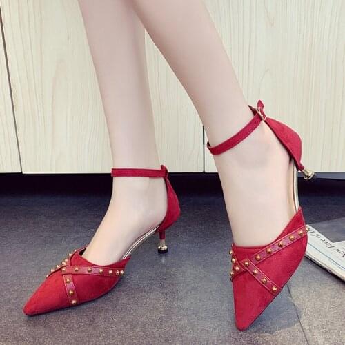 Women Breathable Pumps Shoes High Heel Wedding Shoes Female Fashion Sexy Hollow with Sandals Sexy Pumps High Heels U14-86