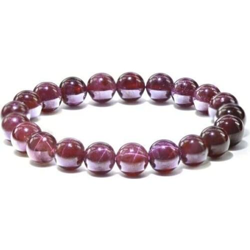 Genuine Natural Wine Red Garnet Star Light Bracelet Crystal Gemstone Round Beads Bracelets Women 7mm 8mm 9mm 10mm 11mm AAAAA