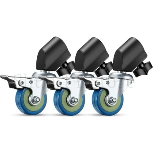 1/2/3Pcs Swivel Caster Wheel with Durable Metal Construction for Light Stand with 22mm Diameter Leg, Suitable for Studio Video