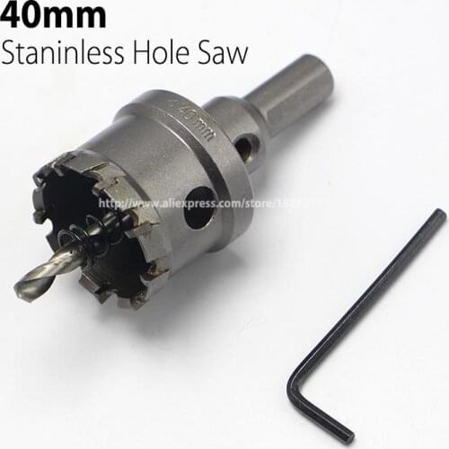 40mm 1.57" Core Drill Bit Hard Alloy Metal Hole Saw Drill Bit for Steel Metal Alloy Cutter Metal Working
