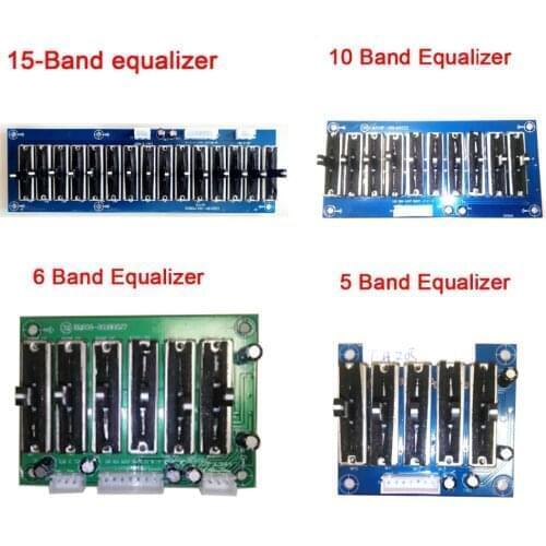 5/6/10/15 Band Stage Stereo EQ Equalizer Board 2.0 Channel Preamplifier Tone Adjustable Preamp front panel f/ POWER Amplifier