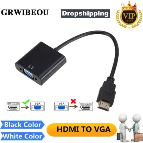 1080P HDMI-compatible to VGA Adapter Digital to Analog Converter Cable For Xbox PS4 PC Laptop TV Box to Projector Displayer HDTV