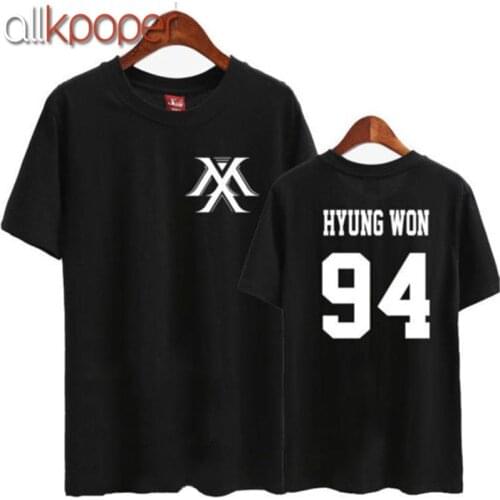 ALLKPOPER Kpop Fashion MONSTA X In Style T-shirt MINHYUK TEE Unisex Cotton IM KIHYUN WONHO Tshirt Plus Size