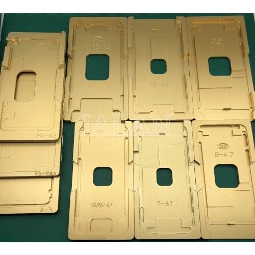 Precision aluminium mold For iphone 6/6p/6s/6sp/7/7p/8/8p/x/xs/xs max/xr front glass with frame position display laminating use