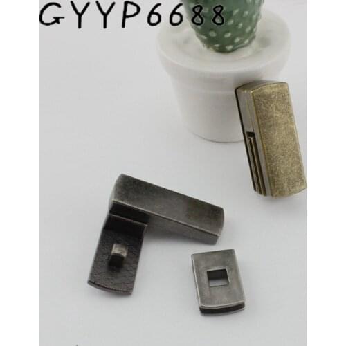 5sets old silver bronze Push lock briefcase lock for genuine leather handmade man bag Bag hardware accessories Diy