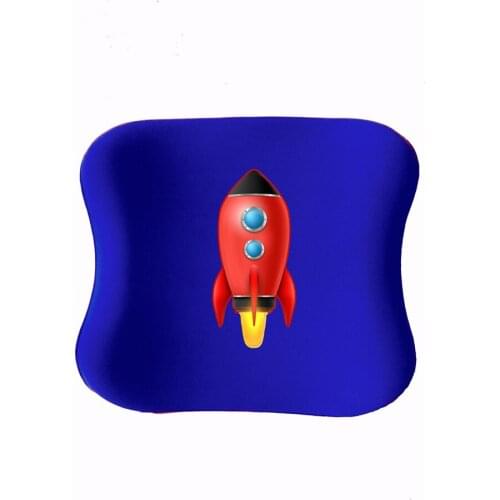 Custog Memory Foam Kids-Young Visco Waist Support Back Pillow For Study Chair Orthopedic Health Care Pad Rocket
