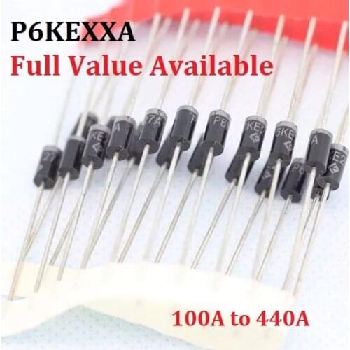 20PCS P6KE P6KE100A 150A 160A 180A 200A 220A 250A 300A 350A 400A 440A TVS Diode P6KE