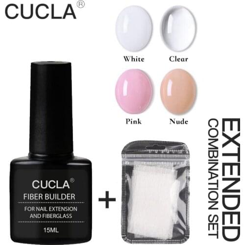 CUCLA 60ml Nail Extension Gel Nail Model Phototherapy Gel UV Glue Crystal Extension Gel Fiberglass Silk Fiber Builder Gel TSLM1