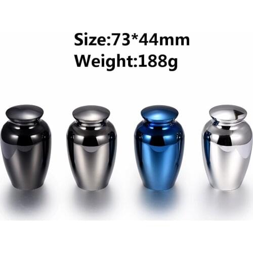 IJU030 Stainless Steel Personalized Memorial Jewelry Ashes Holder Urn for Pet/Human Cremation Urn Funeral Keepsake Urns