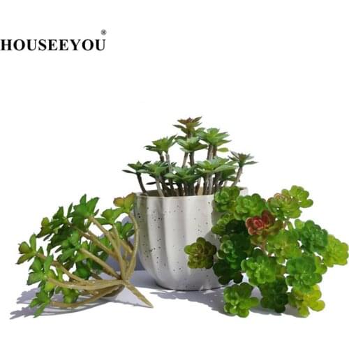 24 Heads Artificial Plant Fake Succulent Landscape Land Lotus Rare Flower DIY Home Garden Wedding Decoration
