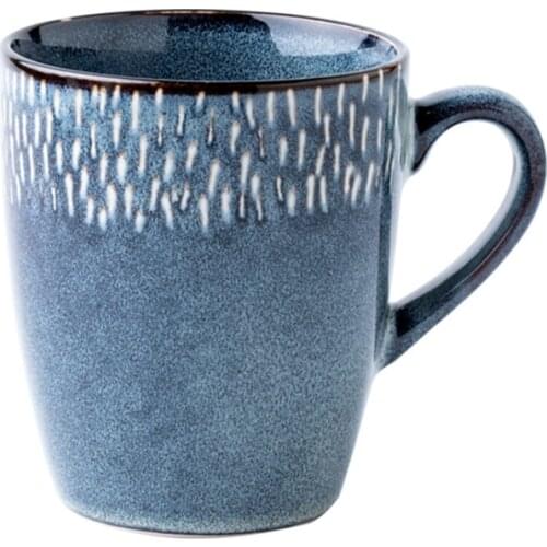 Creative mug ins ceramic large capacity coffee cup tea cup home office personalized breakfast mugs Blue color mug 450-480ML