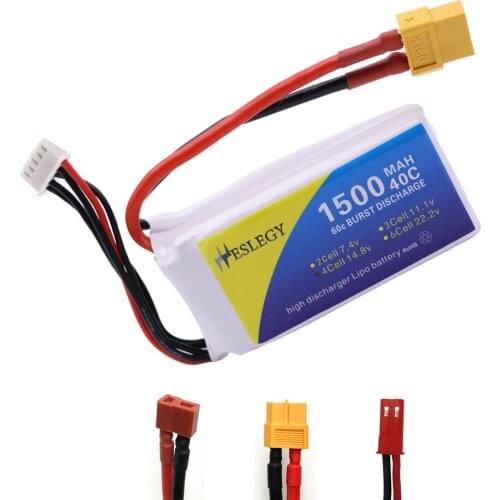 14.8V 1500mAh Lipo battery for RC Drone Model FPV Racing Part 14.8V 4S 40C high capacity battery with T/XT60/JST Plug for RC toy