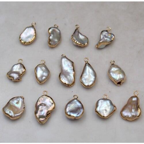 Gold Color Cooper Natural Real Freshwater Baroque Pearls Necklace Bracelet Jewelry Parts Component Fittings 50pcs/lot