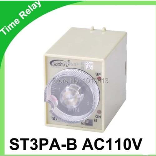 Mini time relay delay timer time relay 110vac ST3PA-B