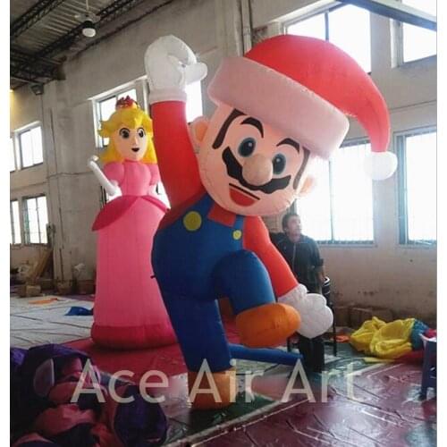 Reuse for years peculiar Inflatable Christmas Decorations Dancing Mario Say Merry X-mas for Christmas Holiday Advertising