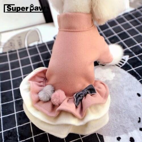 Fashion Pet Dog Puppy Dress Winter Warm Dresses for Small Medium Dogs Chihuahua Yorkies Teddy Pug Clothing Skirt Clothes SPC02